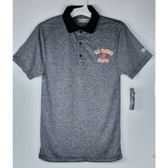 San Francisco Giants Mens Polo Shirt Size M Gray True Fan Genuine MLB NEW - Picture 1 of 5